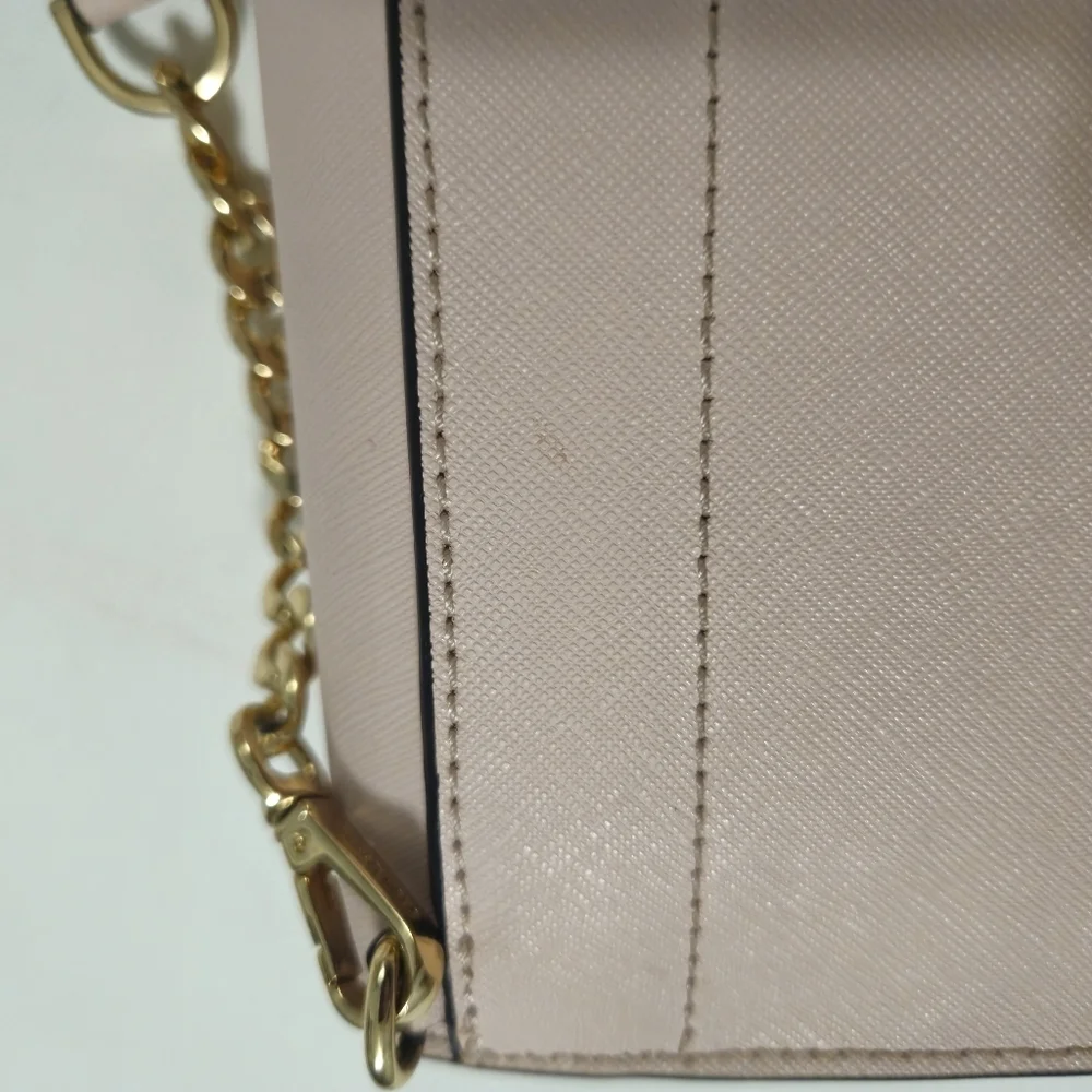 Michael Kors Blush Crossbody Bag with Gold Chain
